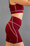 Wine Biker Shorts