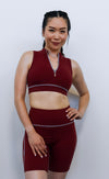 Wine Biker Shorts