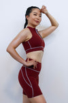 Wine Biker Shorts